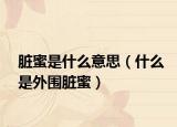脏蜜是什么意思（什么是外围脏蜜）