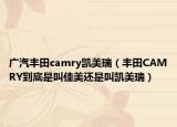 广汽丰田camry凯美瑞（丰田CAMRY到底是叫佳美还是叫凯美瑞）