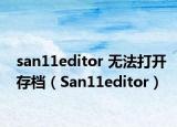 san11editor 无法打开存档（San11editor）