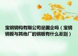 宝钢钢构有限公司是国企吗（宝钢钢板与其他厂的钢板有什么差别）