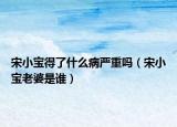 宋小宝得了什么病严重吗（宋小宝老婆是谁）