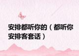 安排都听你的（都听你安排客套话）