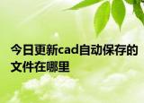 今日更新cad自动保存的文件在哪里