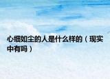 心细如尘的人是什么样的（现实中有吗）