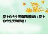 爱上你今生无悔原唱简谱（爱上你今生无悔原唱）