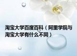 淘宝大学百度百科（阿里学院与淘宝大学有什么不同）