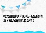 格力油烟机t30如何开启自动清洗（格力油烟机怎么样）