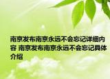南京发布南京永远不会忘记详细内容 南京发布南京永远不会忘记具体介绍