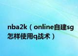 nba2k（online自建sg怎样使用q战术）