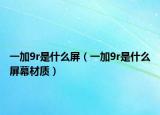 一加9r是什么屏（一加9r是什么屏幕材质）