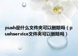 push是什么文件夹可以删除吗（pushservice文件夹可以删除吗）
