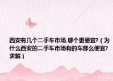 西安有几个二手车市场,哪个更便宜?（为什么西安的二手车市场有的车那么便宜?求解）