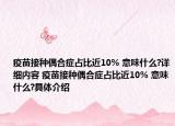 疫苗接种偶合症占比近10% 意味什么?详细内容 疫苗接种偶合症占比近10% 意味什么?具体介绍