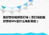 我好想你视频苏打绿（苏打绿的我好想你MV是什么电影来的）