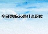 今日更新cio是什么职位
