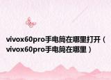 vivox60pro手电筒在哪里打开（vivox60pro手电筒在哪里）