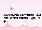 非诚勿扰2片尾曲是什么歌名（非诚勿扰1和2的主题曲插曲分别是什么歌）