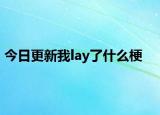 今日更新我lay了什么梗