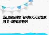 当日最新消息 毛阿敏丈夫去世原因 来揭晓真正原因
