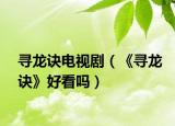 寻龙诀电视剧（《寻龙诀》好看吗）
