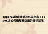oppor15隐藏图标怎么弄出来（oppor15如何恢复已隐藏的图标显示）