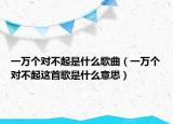 一万个对不起是什么歌曲（一万个对不起这首歌是什么意思）