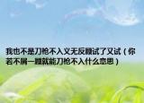 我也不是刀枪不入义无反顾试了又试（你若不屑一顾就能刀枪不入什么意思）