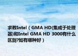 求教Intel（GMA HD(集成于处理器)和Intel GMA HD 3000有什么区别?如有哪种好）