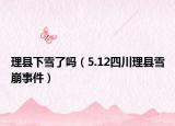 理县下雪了吗（5.12四川理县雪崩事件）