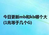 今日更新mb和kb哪个大(1兆等于几个G)
