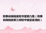 刑事侦缉档案程守望第几集（刑事侦缉档案第三部程守望是谁演的）