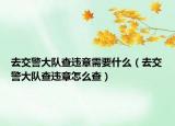去交警大队查违章需要什么（去交警大队查违章怎么查）