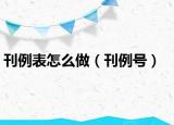 刊例表怎么做（刊例号）
