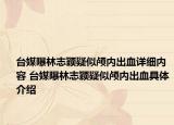 台媒曝林志颖疑似颅内出血详细内容 台媒曝林志颖疑似颅内出血具体介绍