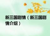 新三国剧情（新三国剧情介绍）