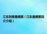 江东到底是哪里（江东是哪里简介介绍）