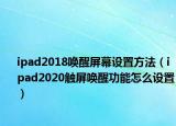 ipad2018唤醒屏幕设置方法（ipad2020触屏唤醒功能怎么设置）
