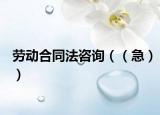 劳动合同法咨询（（急））