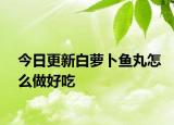今日更新白萝卜鱼丸怎么做好吃