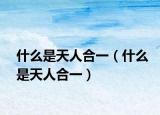 什么是天人合一（什么是天人合一）