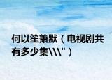 何以笙箫默（电视剧共有多少集\