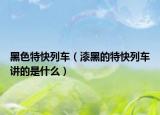 黑色特快列车（漆黑的特快列车讲的是什么）