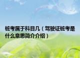 桩考属于科目几（驾驶证桩考是什么意思简介介绍）