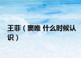 王菲（窦唯 什么时候认识）