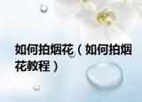 如何拍烟花（如何拍烟花教程）