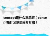 concept是什么意思啊（concept是什么意思简介介绍）