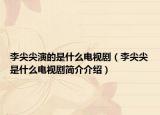 李尖尖演的是什么电视剧（李尖尖是什么电视剧简介介绍）