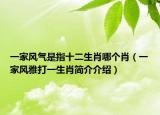 一家风气是指十二生肖哪个肖（一家风雅打一生肖简介介绍）