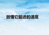 放慢它前进的速度