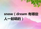 snow（dream 有哪些人一起唱的）